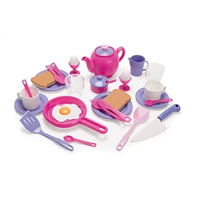 Afbeelding van Dantoy My Little Princess ontbijtset Kinderkeuken Serviesset Zandspeelgoed Accessoires Speelkeuken 32 delig Kinderen vanaf 3 jaar Speelgoed Kunststof