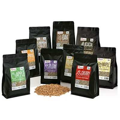 Afbeelding van BBQ Toro 100% houtpellets, keuze uit 9 soorten à 1 kg, rookgranulaat voor barbecue, rookoven, pelletpizzaoven en verwarmingssystemen, grillgranulaat