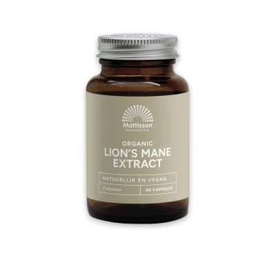 Afbeelding van Mattisson Biologisch Lion’s Mane extract 500 mg 60 capsules