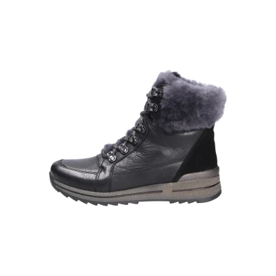 Afbeelding van ara Snowboots, Dames, Maat: 38.5, Schwarzgraphit Leer