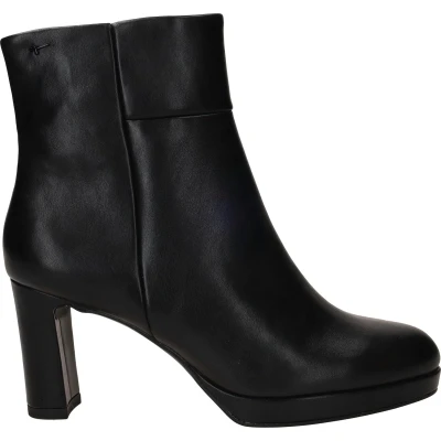 Afbeelding van Tamaris Enkellaarsjes met hoge hak, Dames, Maat: 37, Black matt Kunststof