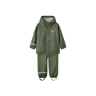 Afbeelding van Name it NKNDRY10 RAIN Unisex SET Regenbroek voor kinderen, Maat: 80, Thyme