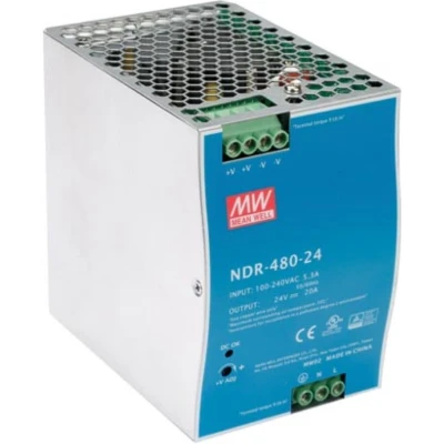 Afbeelding van VOEDING 1 UITGANG 480 W DIN RAILMONTAGE 24 V 20 A VOOR INDUSTRIEEL GEBRUIK