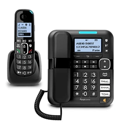 Image de Téléphone fixe filaire amplicomms 1580 combo