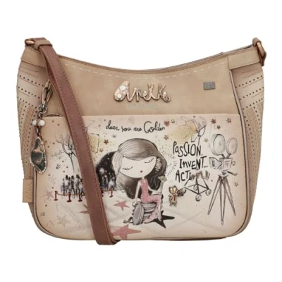 Afbeelding van Anekke Grote schoudertas voor dames, kunstleer, met verstelbare riem en ritssluitingen, accessoires afmetingen: 28 x 27 12 cm, meerkleurig, Meerkleurig