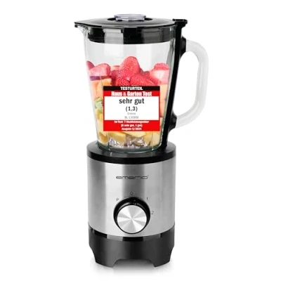 Afbeelding van Emerio BL 130988 Blender Inhoud 1,5L 500W Glazen mengkan RVS
