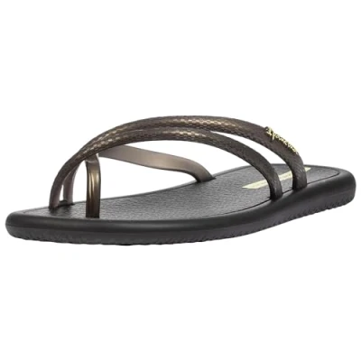 Afbeelding van Ipanema Meu Sol Mais Rast AD teenslippers voor dames, elegante zomerschoenen, zwart.