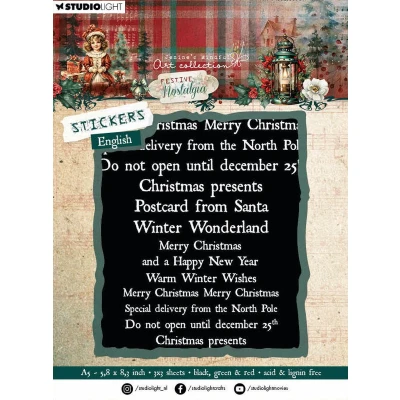 Afbeelding van Black, red &amp; green English Festive Nostalgia nr.25