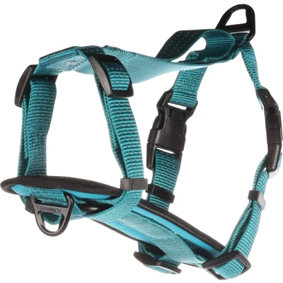 Afbeelding van Flamingo Zorba H harnas Honden Turquoise S 40 55cm 25mm 1st 134148