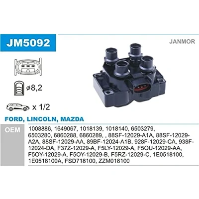 Afbeelding van JANMOR JM5092 Bobine FORD: KA Hatchback, FIESTA 3, 4