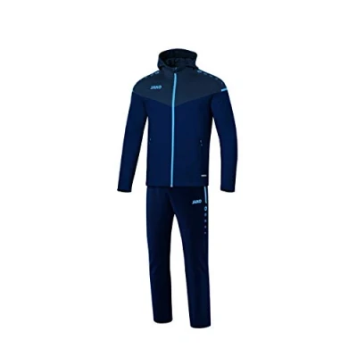 Afbeelding van JAKO vrijetijdspak CHAMP 2.0 met kap Marine/d.blauw/hemelsblauw / 36