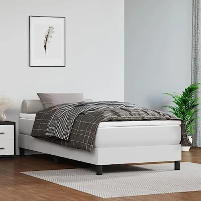 Image de vidaXL Cadre de lit sans matelas blanc 90x200 cm similicuir3120677