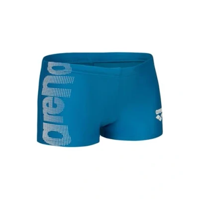 Afbeelding van arena Zwemshort met logo, zwembroek voor jongens van zacht, sneldrogend materiaal, gedeeltelijk gevoerd aan de voorkant