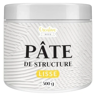Afbeelding van Creative Deco Structuurpasta met Gladde 500 g Witte Fijne Pasta Voor Kunstprojecten Acrylverf Eenvoudig te Gebruiken een Spatel het Creëren van 3D effecten, Structuren, Texturen