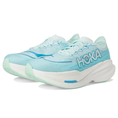 Afbeelding van HOKA MACH X 2 Hardloopschoenen voor op de weg, Dames, Maat: 42 2/3, Snow melt/blue spark Textiel/ synthetisch