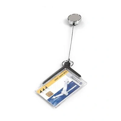 Afbeelding van Veiligheidspashouder Durable 8307 met afrolmechanisme antr