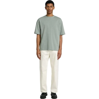Afbeelding van Selected Homme Slhlooseoscar O NECK TEE Tshirt basic, Heren, Maat: Small, Iceberg green