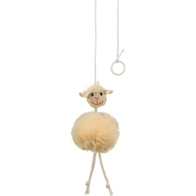 Afbeelding van Trixie schaap aan elastisch koord pluche met catnip 20 cm