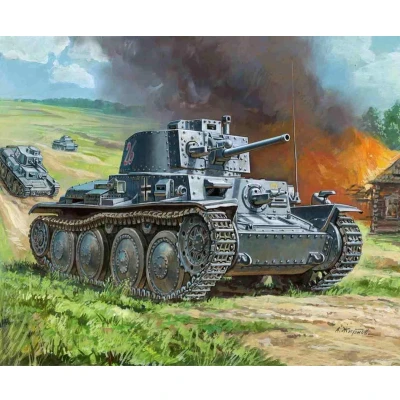 Afbeelding van Zvezda German 38t Tank (Zve6130) modelbouwsets, hobbybouwspeelgoed voor kinderen, modelverf en accessoires