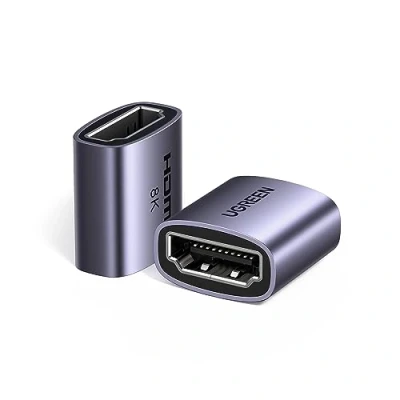 Afbeelding van UGREEN 2 stuks HDMI 2.1 koppeling 8K verlengkabel vrouwelijk naar bus 3D ARC compatibel met PC PS4 Xbox 360 TV Stick Chromecast Box
