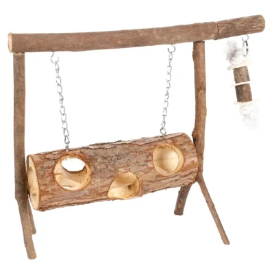Afbeelding van Flamingo Knaagdierenspeelgoed Schommel Speelgoed 31x25 cm Bruin
