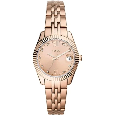 Afbeelding van Fossil Scarlette MINI Horloge Rose goldcoloured, Dames, Maat: One Size, gold coloured