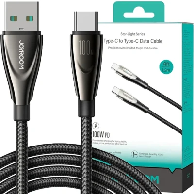 Afbeelding van Joyroom Pioneer Series SA31 AC6 USB A/USB C kabel 100W 1,2m zwart