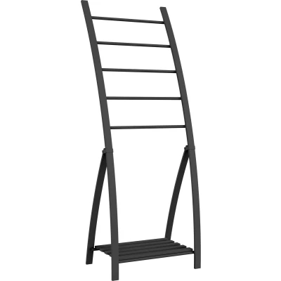 Afbeelding van Handdoekhouder Allibert Loft Game 5 stangen staand zwart