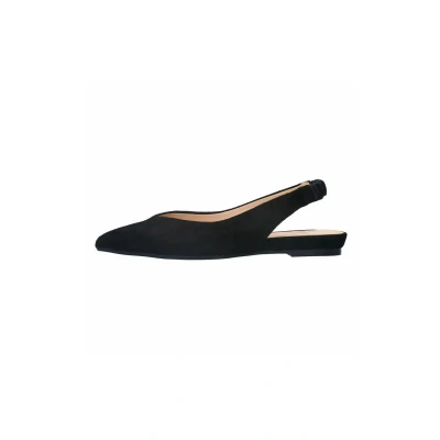Afbeelding van Manfield Slingback ballerina ́s, Dames, Maat: 36, Schwarz Veloursleer