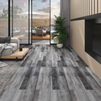 Afbeelding van Vloerplanken zelfklevend 5,02 m² 2 mm PVC glanzend grijs