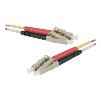 Image de exertis Connect Cordon de raccordement LC/UPC (M) pour 3 m 2 mm fibre optique duplex 50 / 125 microns OM4 sans halogène, intérieur