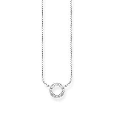 Afbeelding van Thomas SABO Ketting silvercoloured/white, Dames, Maat: 45, Silver coloured/white