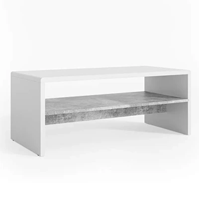 Afbeelding van Vicco Salontafel, wit/beton, 99 x 40 cm