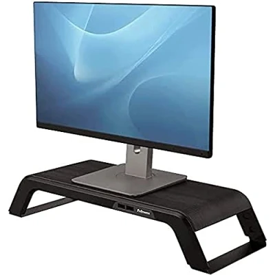 Afbeelding van Fellowes Monitorstandaard Hana Verstelbaar Luxe afwerking met USB Zwart