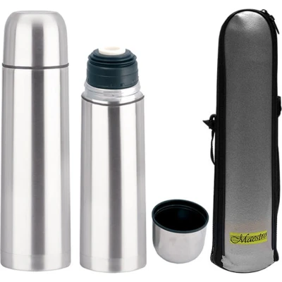 Afbeelding van Thermos geïsoleerde fles met drinkbeker en draagtas voor warme of koude dranken (750ml)