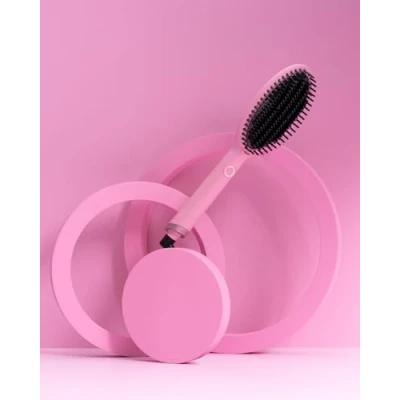 Afbeelding van GHD Glide Verzachtende verwarmingsborstel (pastelroze) Pink Collection Snel glad maken, behouden volume, vermindering van kroezen Alle haartypes. Professionele styling op droog haar