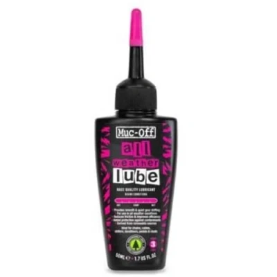 Image de Muc Off All Weather Chain Lube, 50 ml Lubrifiant chaîne de vélo biodégradable, huile tous types Formulé pour toutes les conditions atmosphériques