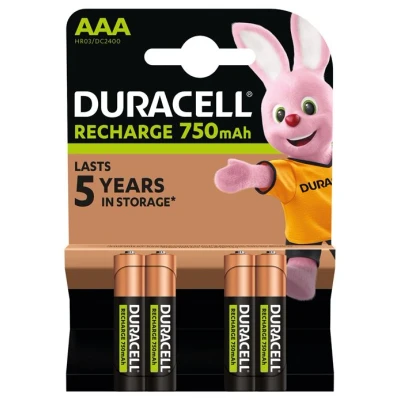 Image de Duracell Pile Rechargeable AAA x 4 (LR03)