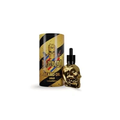 Afbeelding van Bandido Barber shop Olie voor de dagelijkse baardverzorging van 3 dagen of complete baard, baardolie als cadeau mannen, 40 ml met pipetdispenser, doodskopdesign,