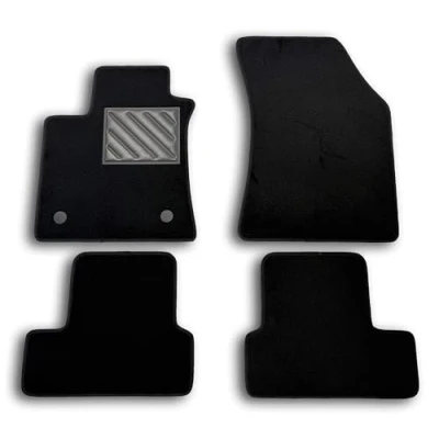 Image de Tapis de sol Renault Megane IV/Megane Grandtour IV (également Plug in Hybrid) 09.2016&gt; Sur mesure, antidérapant, talonnette en caoutchouc renforcé, boutons fixation