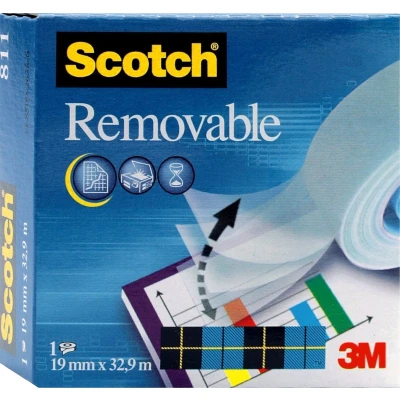 Afbeelding van Plakband Scotch Magic 811 19mmx33m onzichtbaar verwijderbaar mat