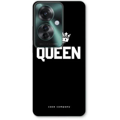 Afbeelding van Case Company® hoesje geschikt voor Oppo Reno 11 F Queen zwart Soft Cover Telefoonhoesje Bescherming aan alle Kanten en Schermrand