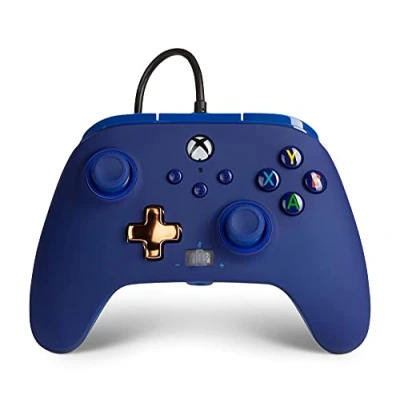 Image de Manette filaire améliorée PowerA pour Xbox Series XS Midnight Bleu