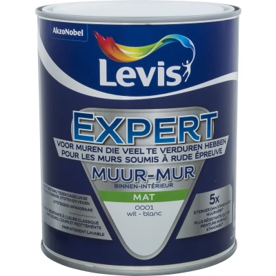 Afbeelding van Levis Expert muurverf binnen mat 1l wit