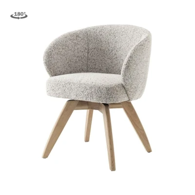 Afbeelding van Brescia Armstoel fabric Puente 06 beige white (draaibaar)