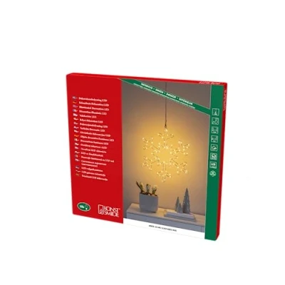Afbeelding van Konstsmide 1803 993 Deurkrans met verlichting Ster Barnsteen LED Zilver Energielabel: G (A G)