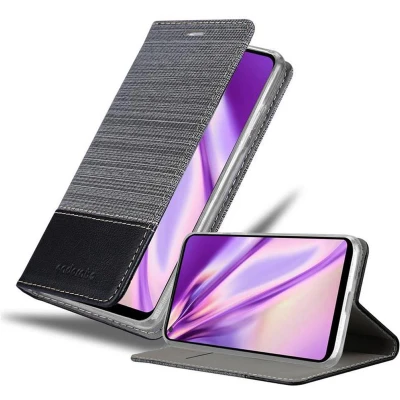 Afbeelding van Cadorabo Hoesje geschikt voor Samsung Galaxy A11 / M11 in GRIJS ZWART Beschermhoes met magnetische sluiting, standfunctie en kaartvakje Book Case Cover Etui