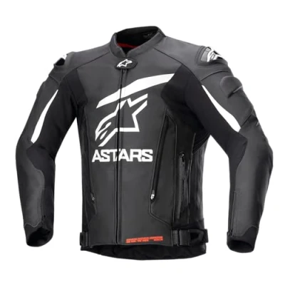 Afbeelding van Alpinestars Gp Plus V4 Leather Jacket Black White 54 Maat Jas