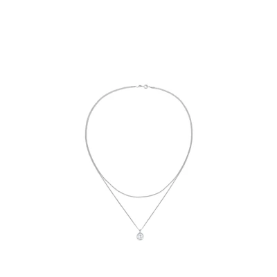 Afbeelding van Elli Layer LOOK Classic Ketting, Dames, Maat: 40, Silber