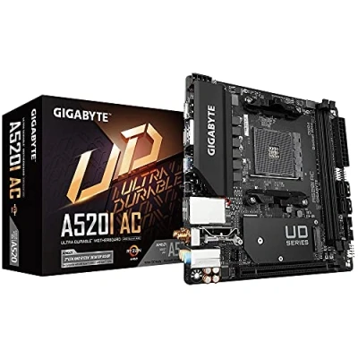 Afbeelding van Gigabyte A520I AC Moederbord Socket AMD AM4 Vormfactor Mini ITX chipset AMD® A520